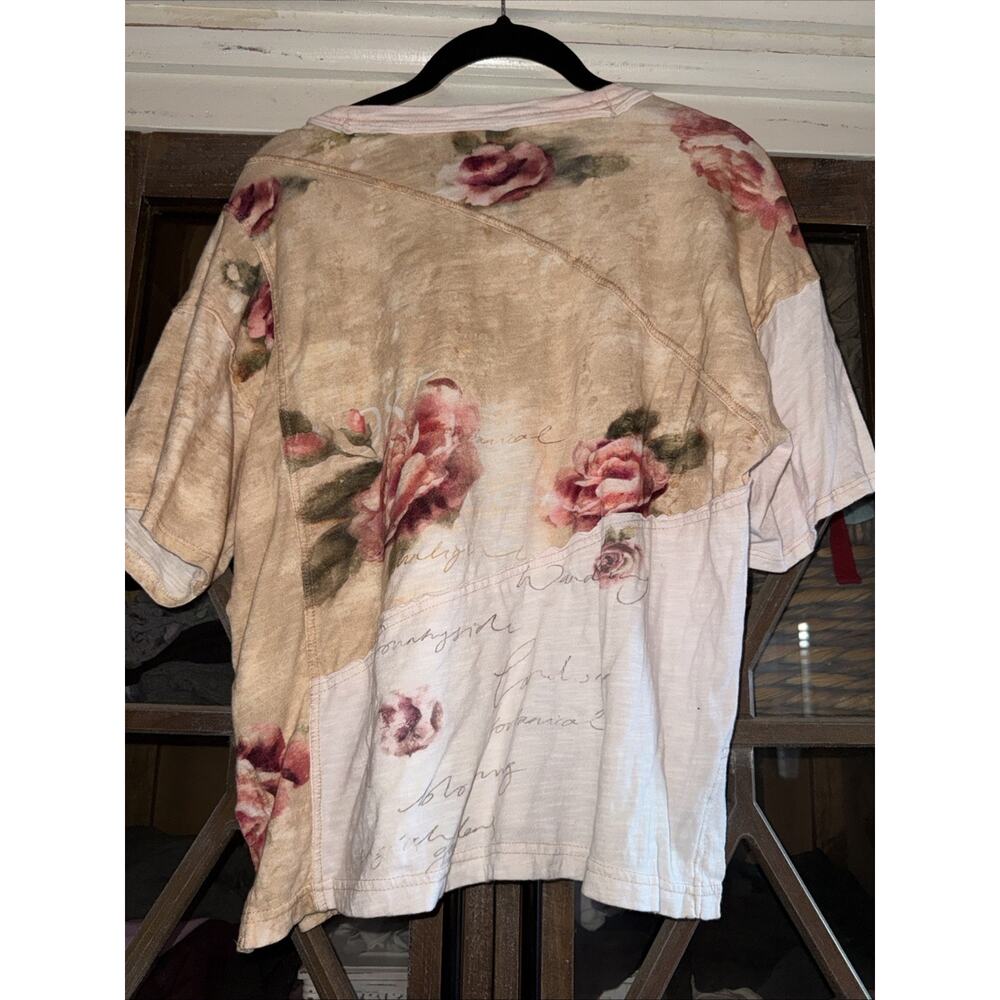 EUC ANTHROPOLOGIE Pilcro Spliced Easy Tee SIZE XS Floral - Picture 5 of 5